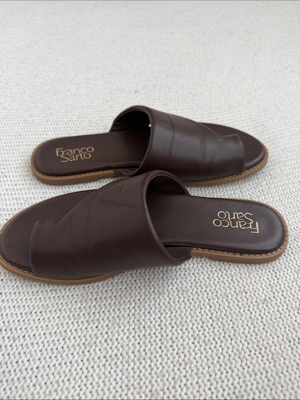 Franco Sarto Jules Flat Sandals Brown Size 9